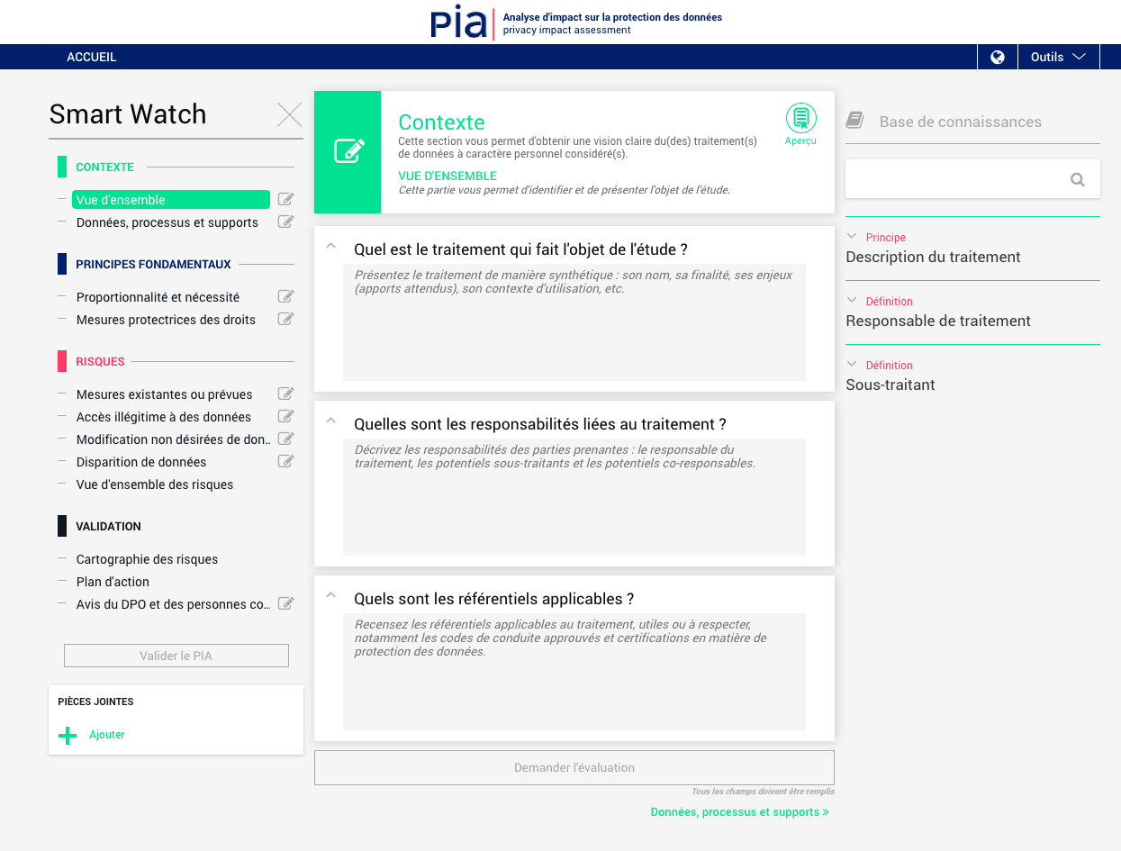 Description et contexte du traitement