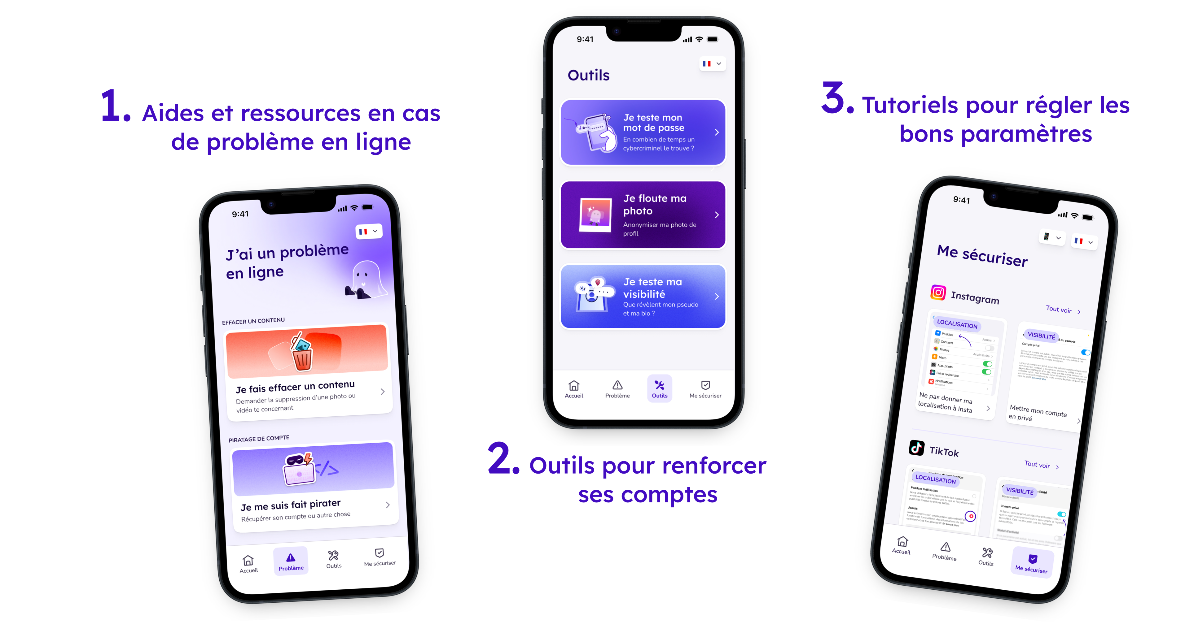 Vue de l'application